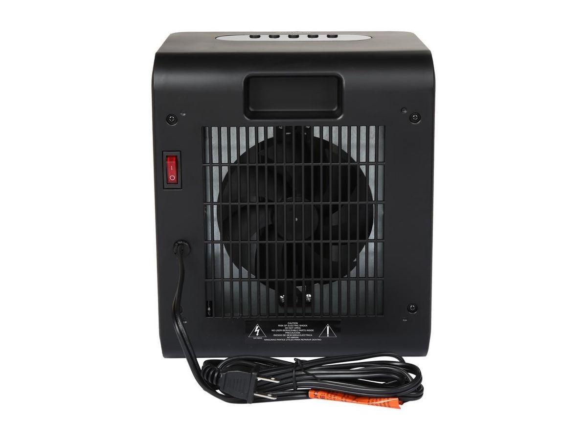 Lifesmart Electric Portable Tabletop 1200-Watt Infrared Heater with Fan, Black