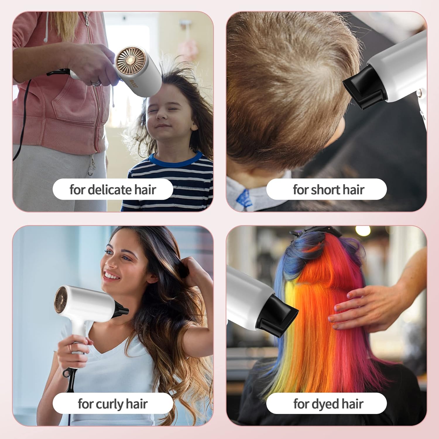 Dooair Ionic Hair Dryer with Diffuser, Comb and Concentrator