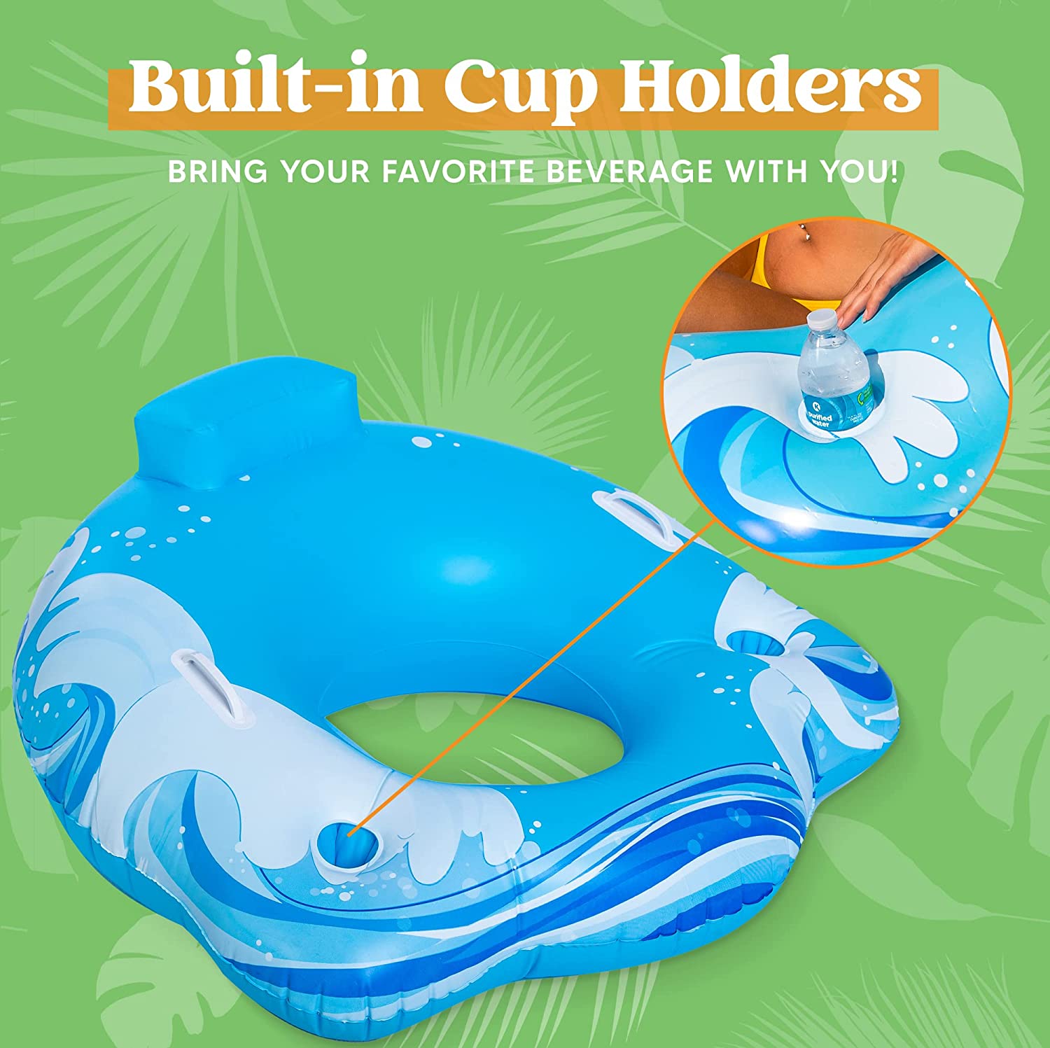 JOYIN Inflatable Pool Lounger, Pool Float for Swimming Pool Party Decorations, Inflated Size 44 x 42