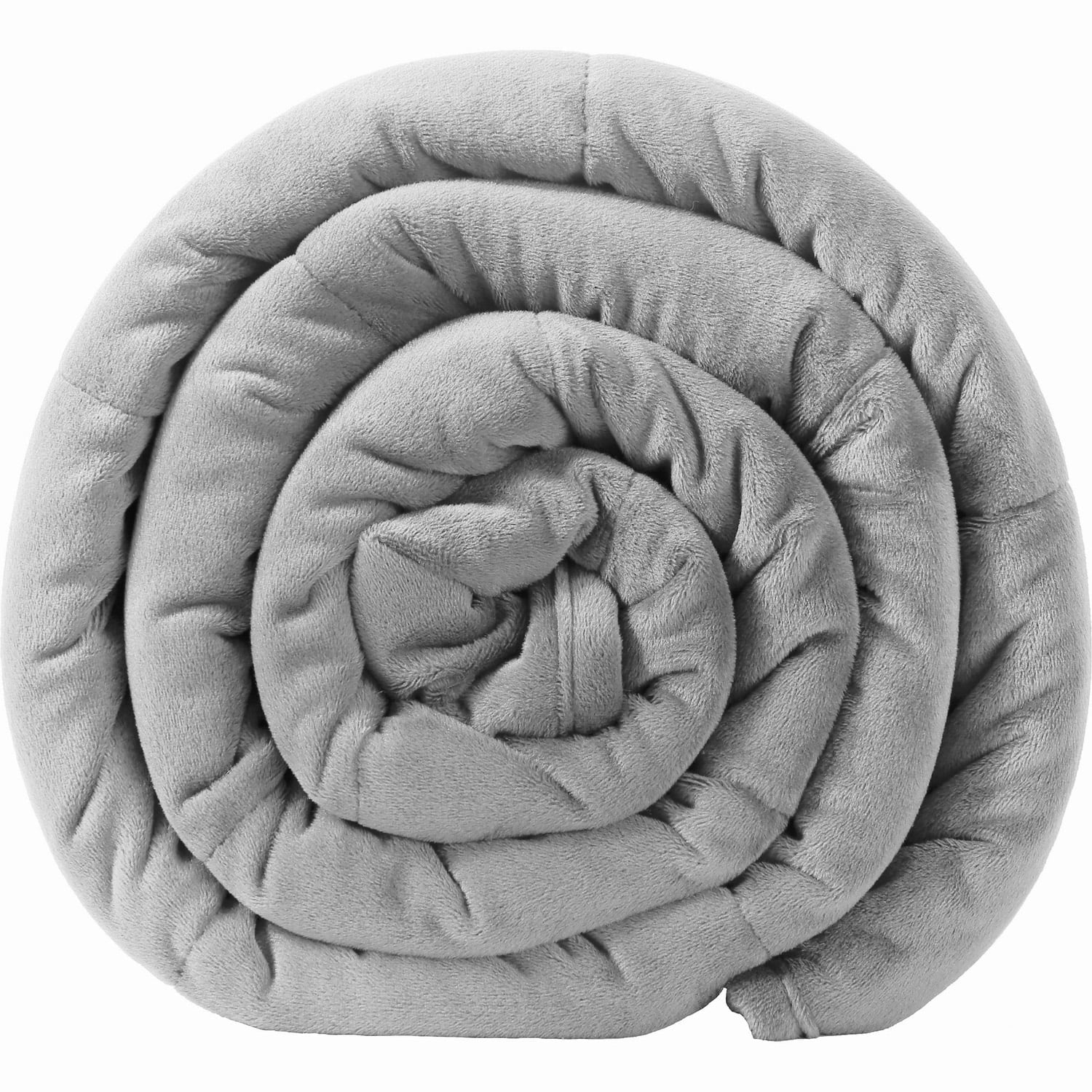 Silky Sedona House 15lb Silky Velvet Weighted Blanket, Reversible& Machine Washable Heavy Blanket ,Grey, 60X80 inch