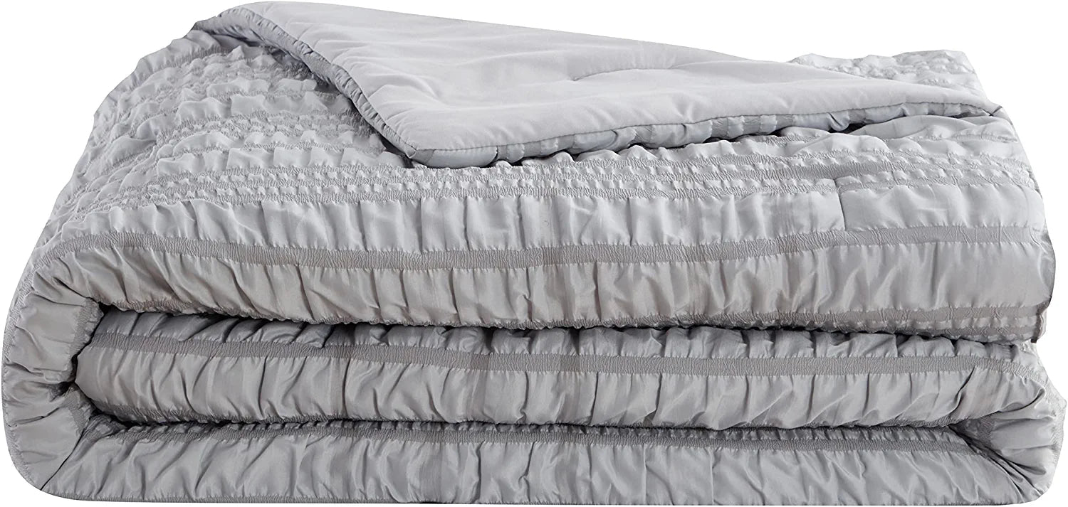 Refinery29 Home Collection Woven Seersucker Plaid Comforter Set, Twin/Twin XL, 2 Pieces