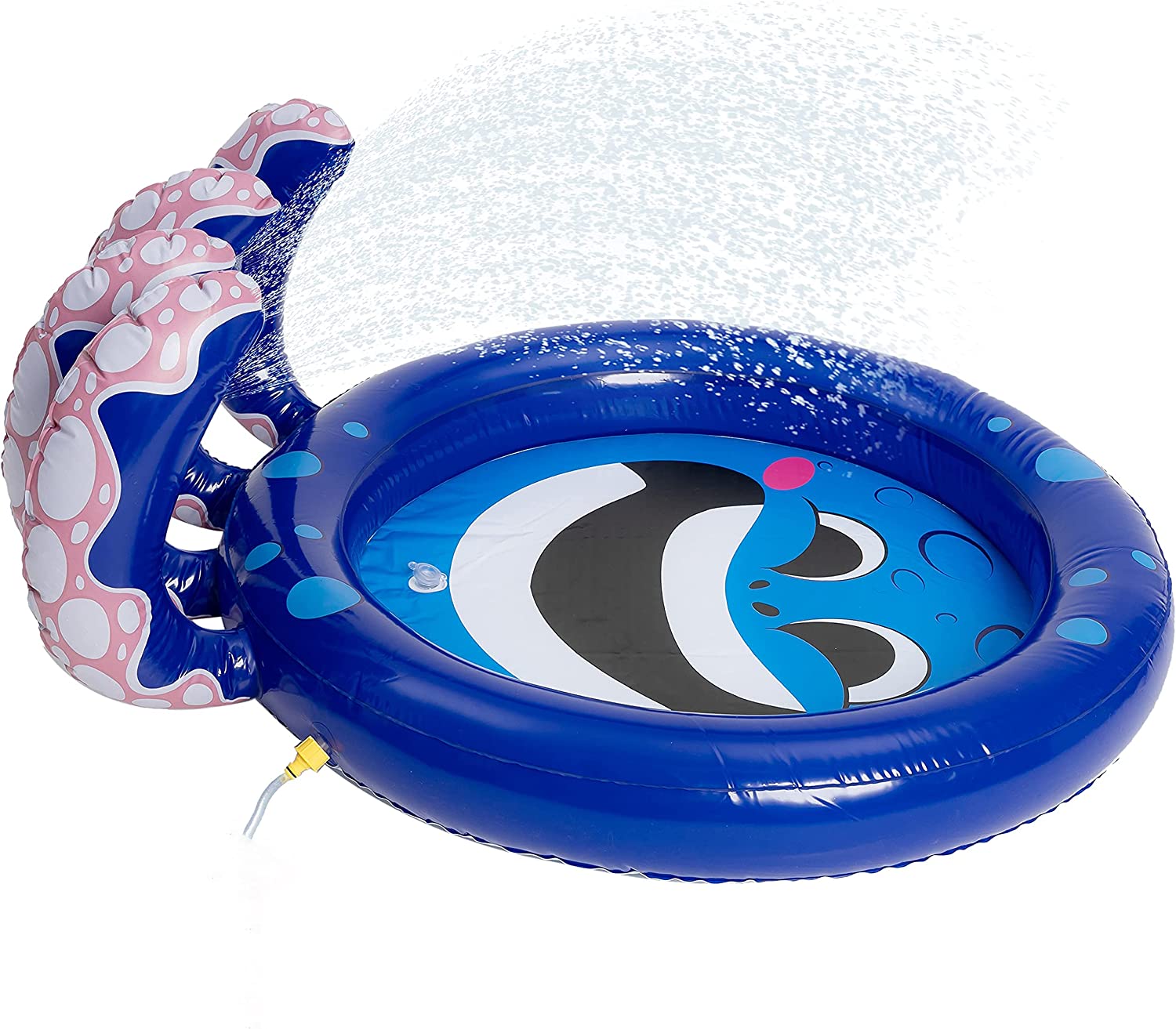 Inflatable Sprinkler Splash Mat Octopus Pool Pad, Toddlers Pool Wading Swimming Outdoor Sprinkler 47 for Kids Summer Fun