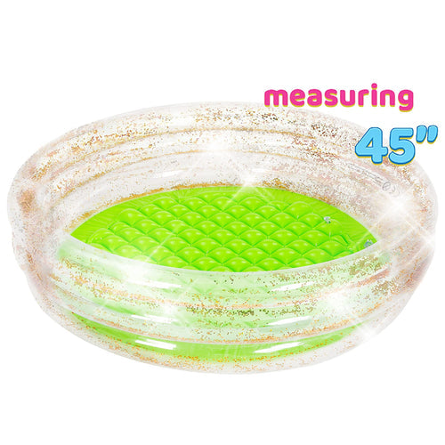 SLOOSH - 45in Inflatable Pool Glitter Transparent Kiddie Pool