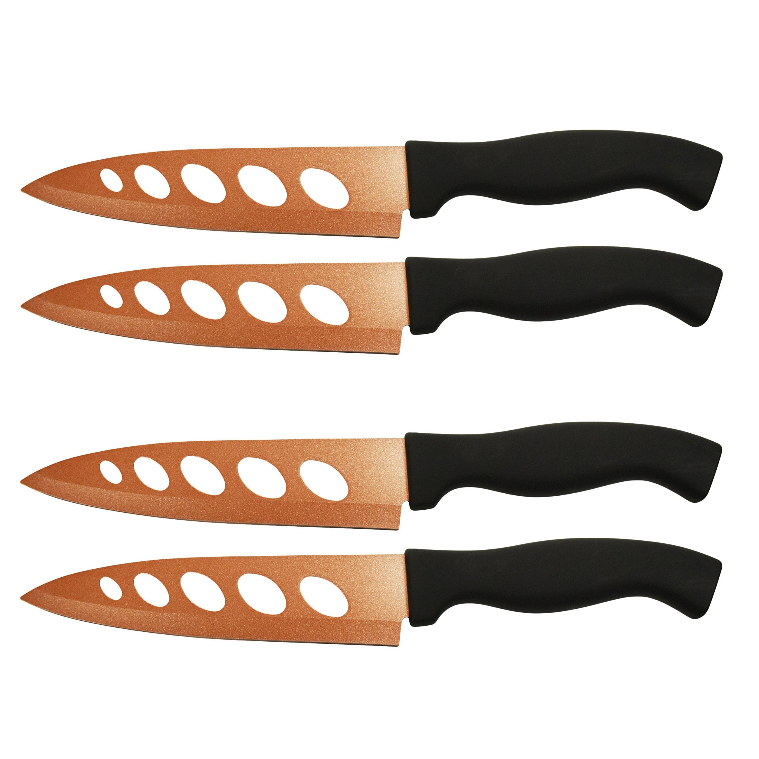 Copper Knife - 4 Pack. Never Needs Sharpening - COPPER KNIFE Stainless Steel Stays Sharp Forever