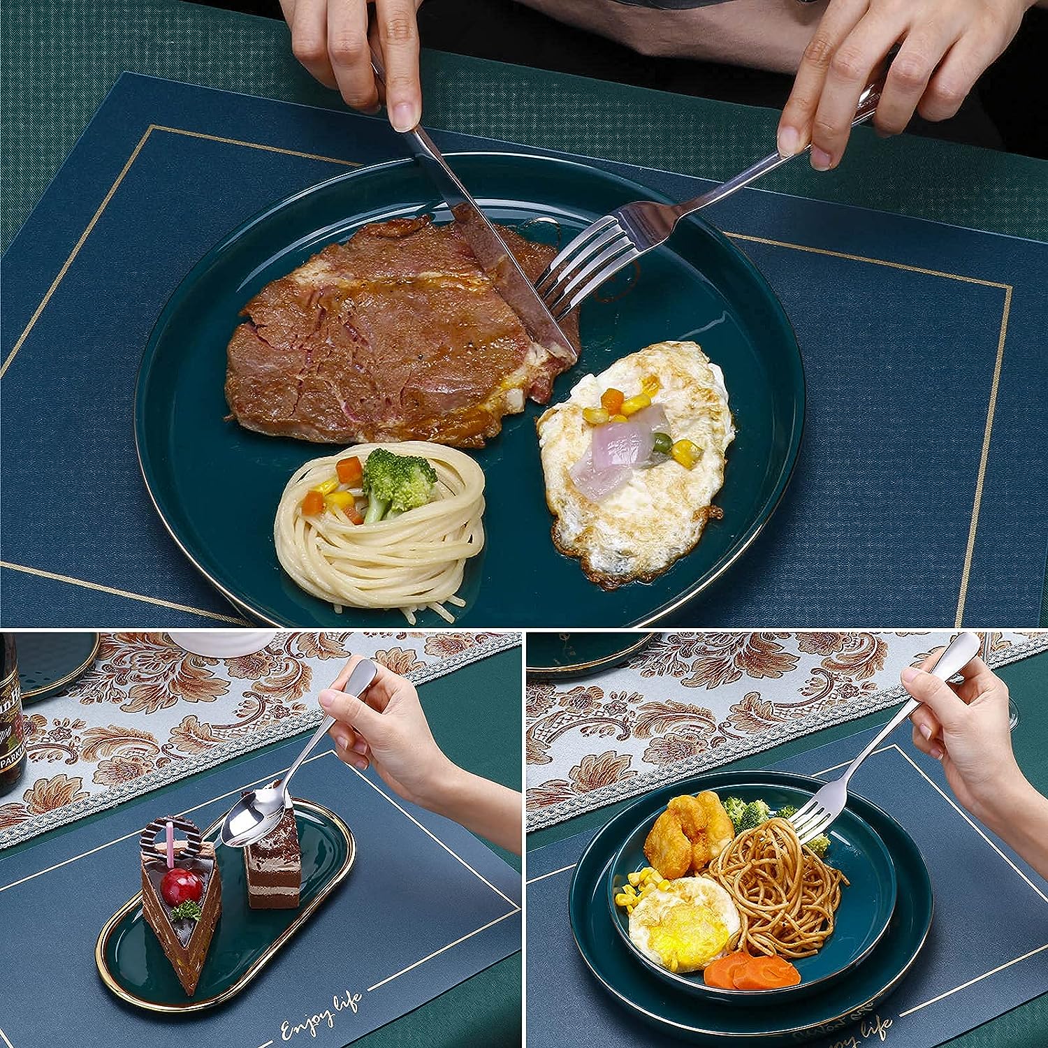 20-Piece Flatware Set, Restaurant Silverware Utensils Service for 4, Stainless Steel Home Tableware Cutlery, Dishwasher Safe