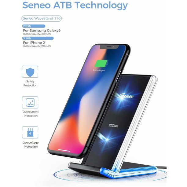 Seneo 7.5/10W Wireless Charger, 2 Pack