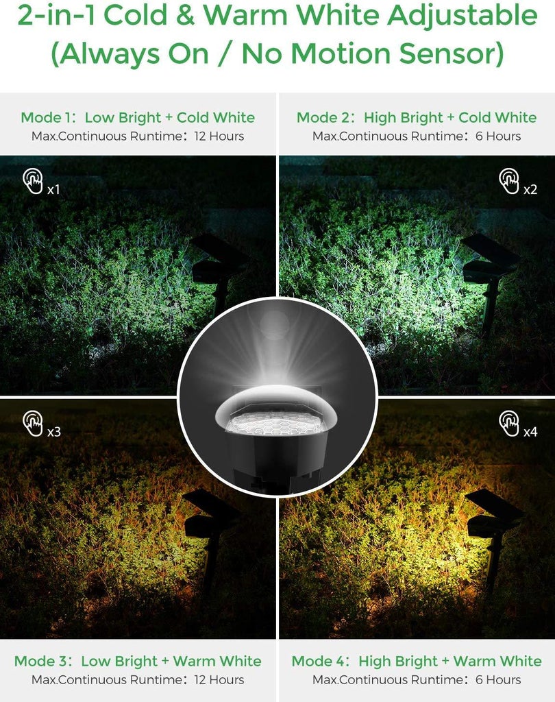 Litom 30 LED outdoor Solar Pro Landscape Light, 2 Pack
