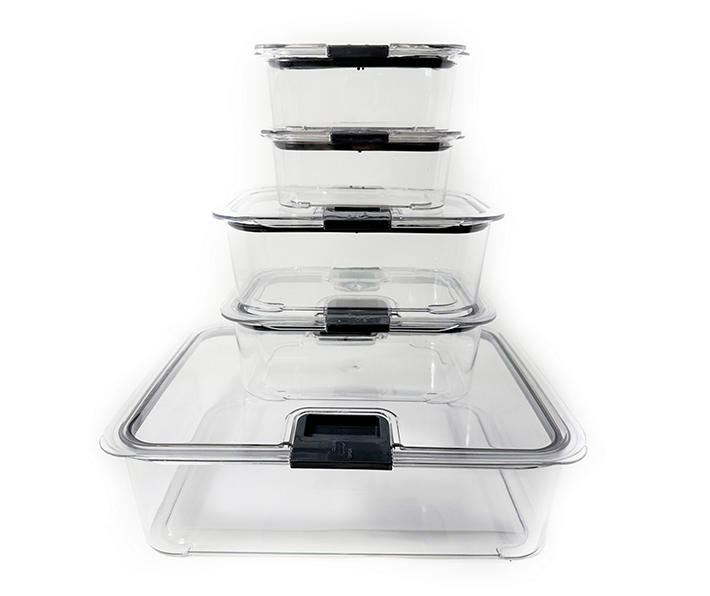 Casa Blanco Clear 10-Piece Plastic Food Storage Set