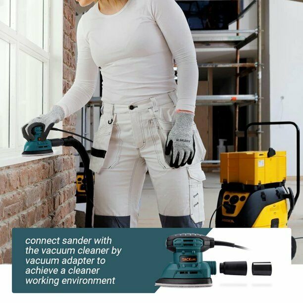 Tacklife PMS01AS Detail Mouse Sander with 12 Sandpapers