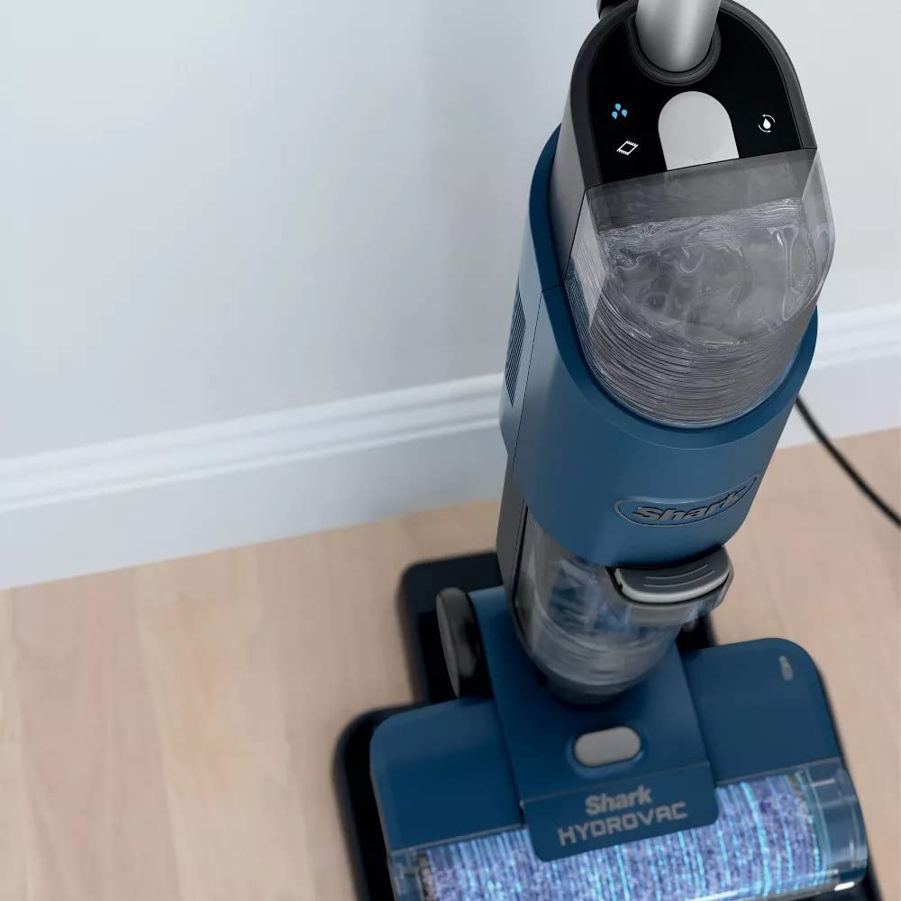Shark WD101 HydroVac XL 3-in-1 Vacuum, Mop & Self-Cleaning System for Multi-Surface Cleaning, Perfect for Hardwood, Tile, Marble, Area Rug & More, Corded, (1 cleaning solution included), Navy (Renewed)