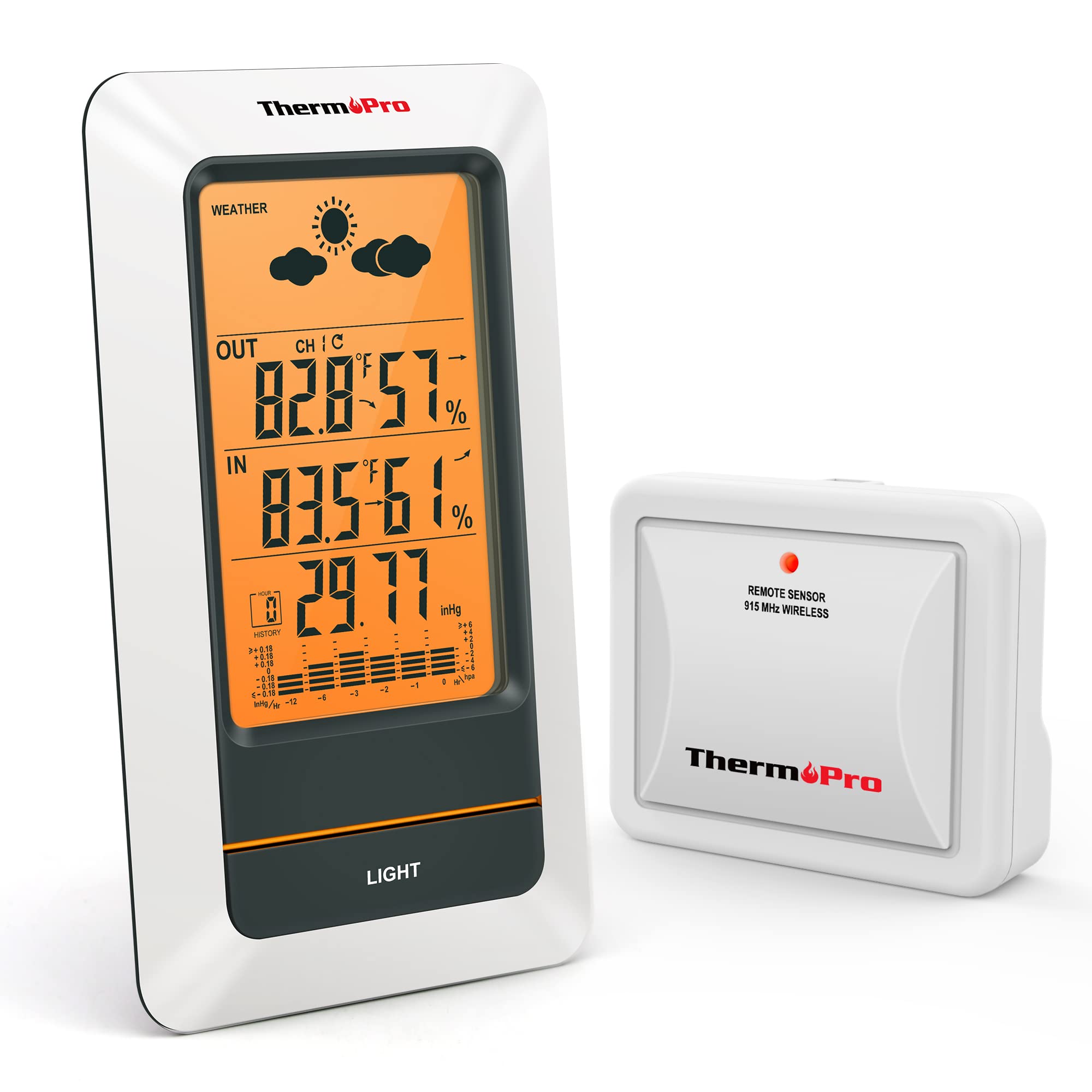 ThermoPro Digital Thermometer Wireless Indoor Outdoor Temperature Humidity  Meter