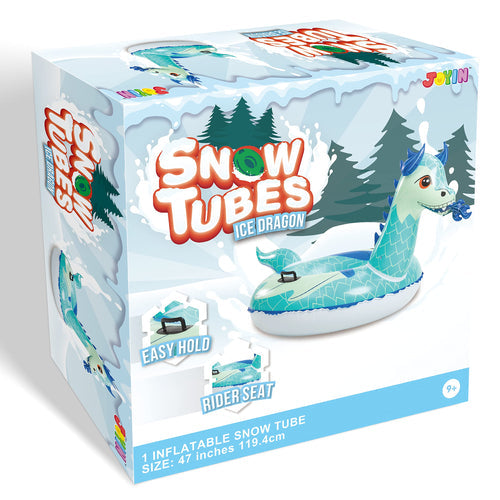 Joyin 47in Inflatable Ice-Dragon Snow Tube, 2 Pack