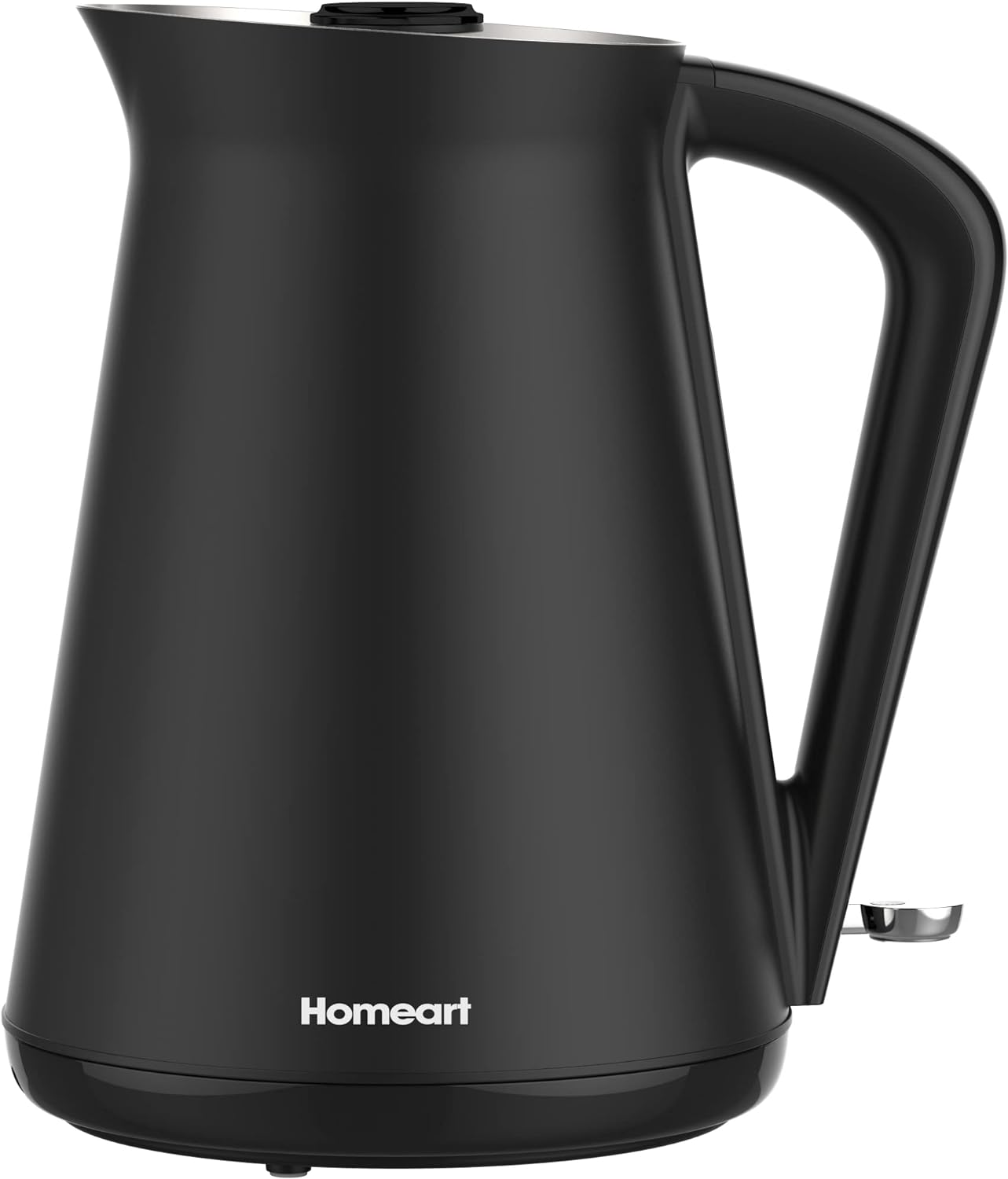 Homeart Ezra Cordless Electric Kettle - Stainless Steel With Removable Filter, Fast Boiling and Auto Shut-off - 1.7L Capacity, Black
