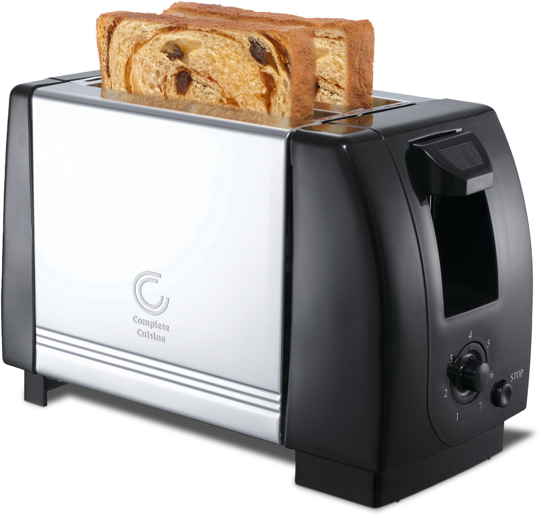 Complete Cuisine 2 Slice Toaster, Stainless Steel