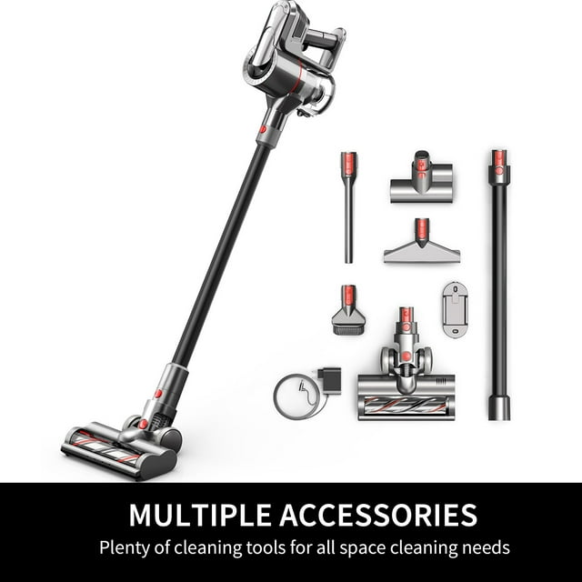 PUPPYOO T11 Cordless Stick Vacuum 26 Kpa Lightweight Powerful for Hard Floor, Carpet