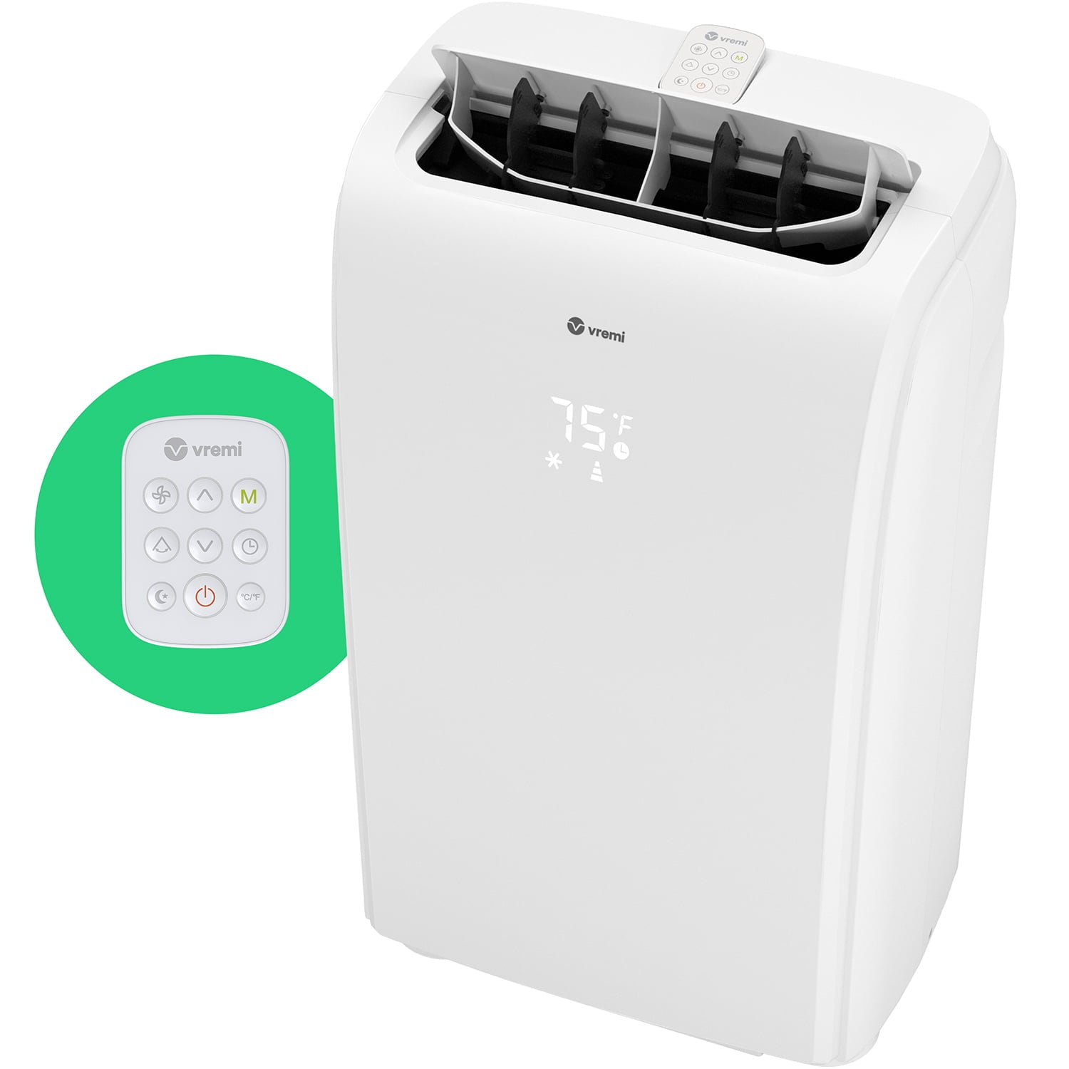 Vremi 10000 BTU Portable Air Conditioner - Easy to Move AC Unit for Rooms up to 250 Sq Ft - with Powerful Cooling Fan, Reusable Filter, Auto Shut Off (6250 BTU New DOE)