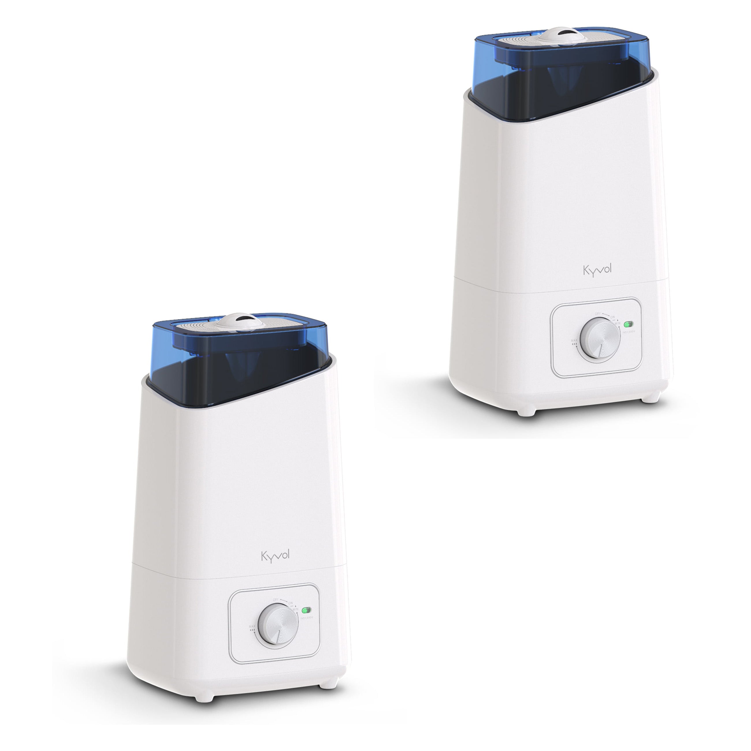Kyvol HD3 Humidifier (White), 4.5L Cool Mist Humidifiers, 26dB Quiet Ultrasonic Humidifiers, BPA-Free, Auto Shut-off, 360 Nozzle, 2 Pack