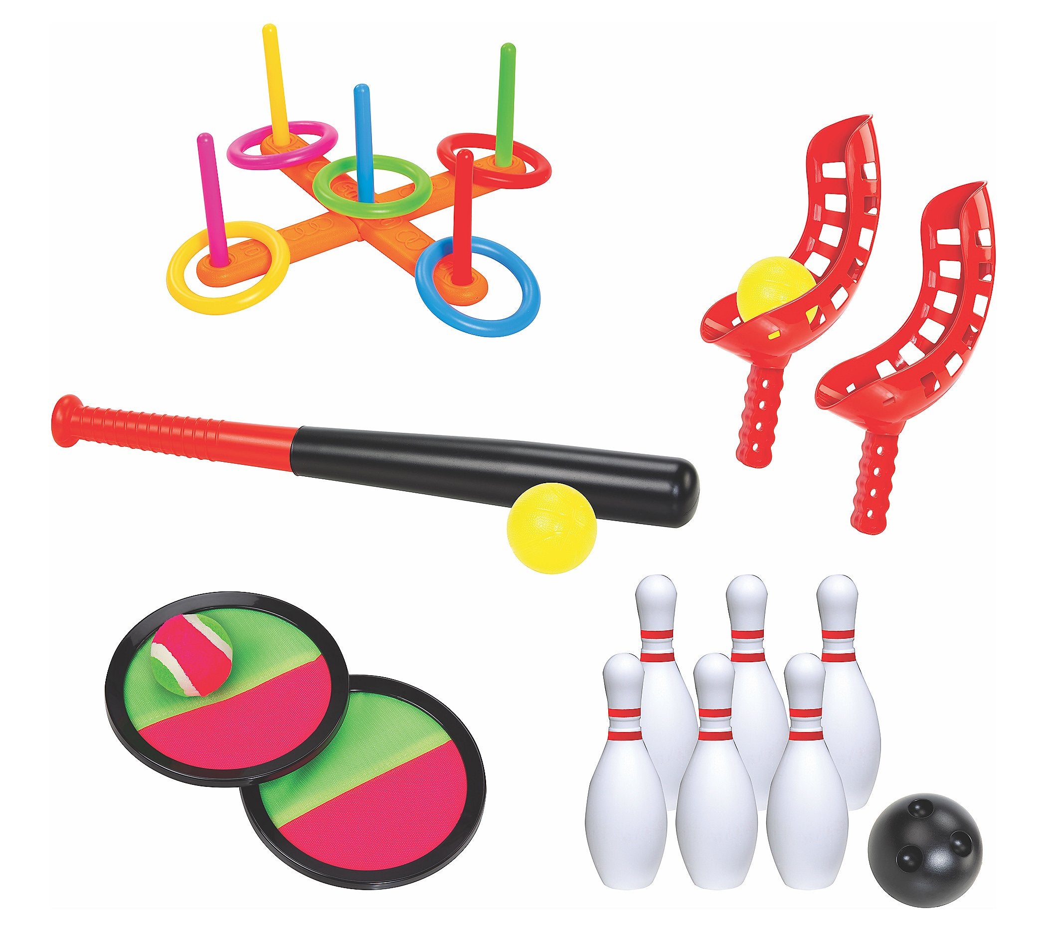 ETNA TOYS - 5-in-1 Sports Set, Family Games, Outdoor Yard Games, Beach Games, Jr. Sports