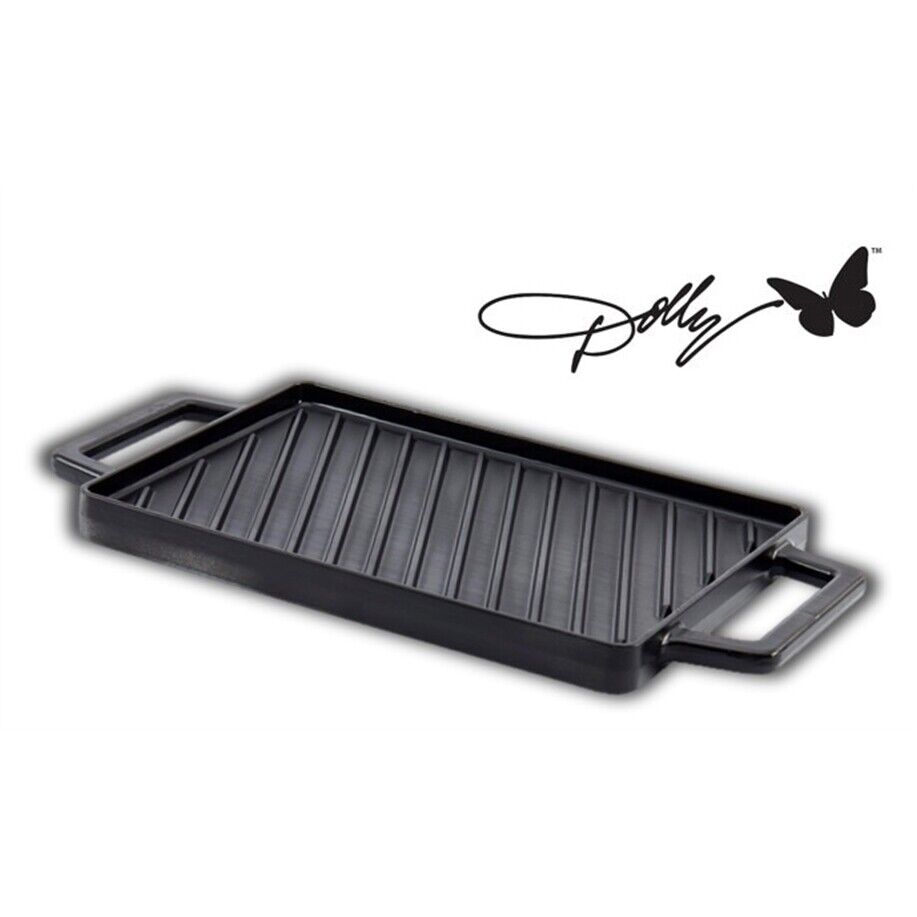 Dolly Pre-Seasoned Cast Iron Reversible Grill/Griddle, 20in x 10in