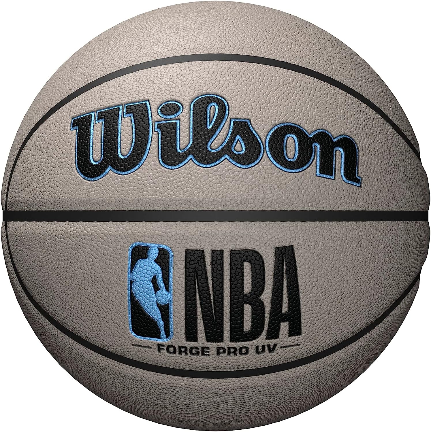 Wilson NBA Forge Pro UV Indoor/Outdoor Color Changing Basketball, Sand/Blue, Size 7