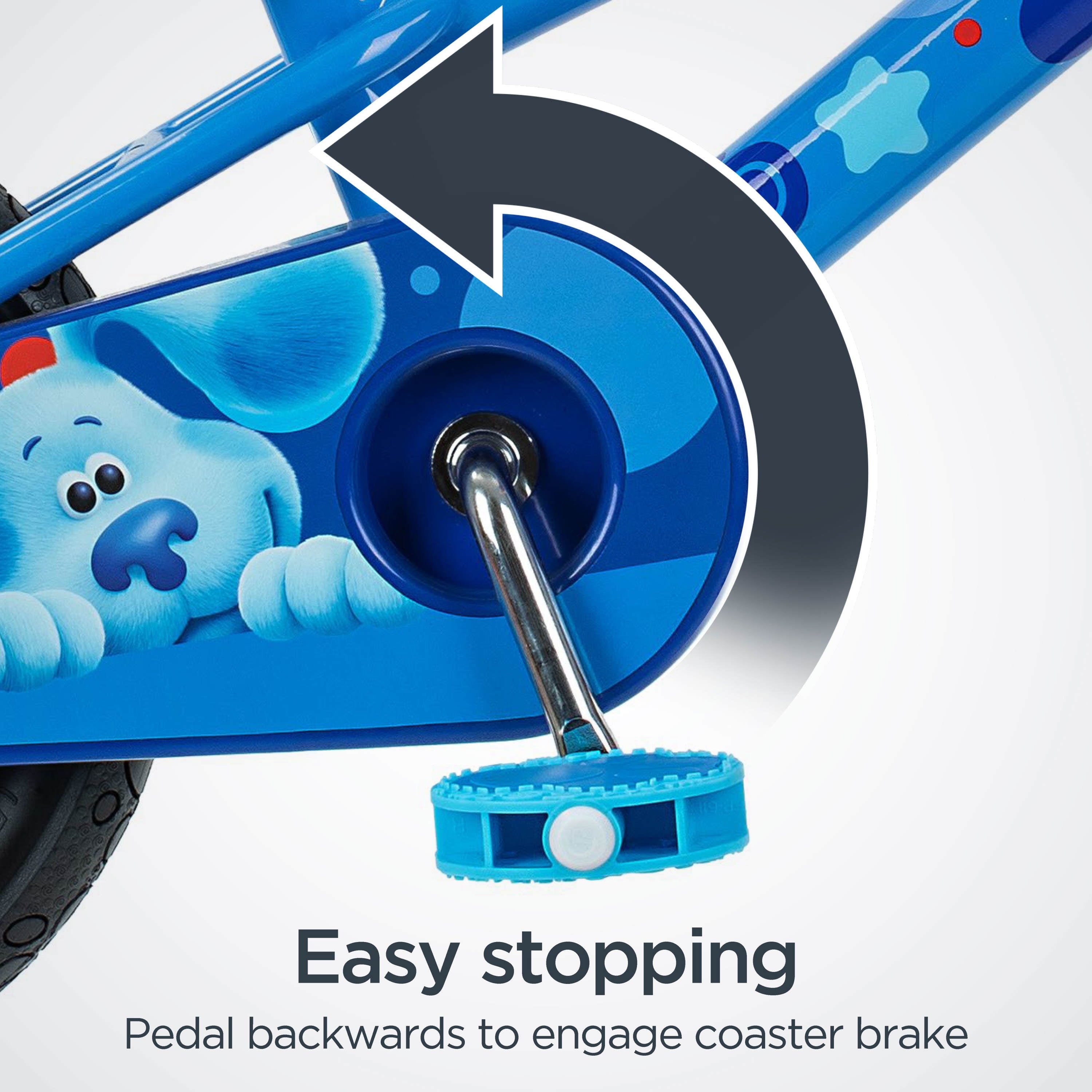 Schwinn Nickelodeon Blue's Clues Kids Bike, 12-Inch Wheel, Ages 2 to 4, with Training Wheels, Blue