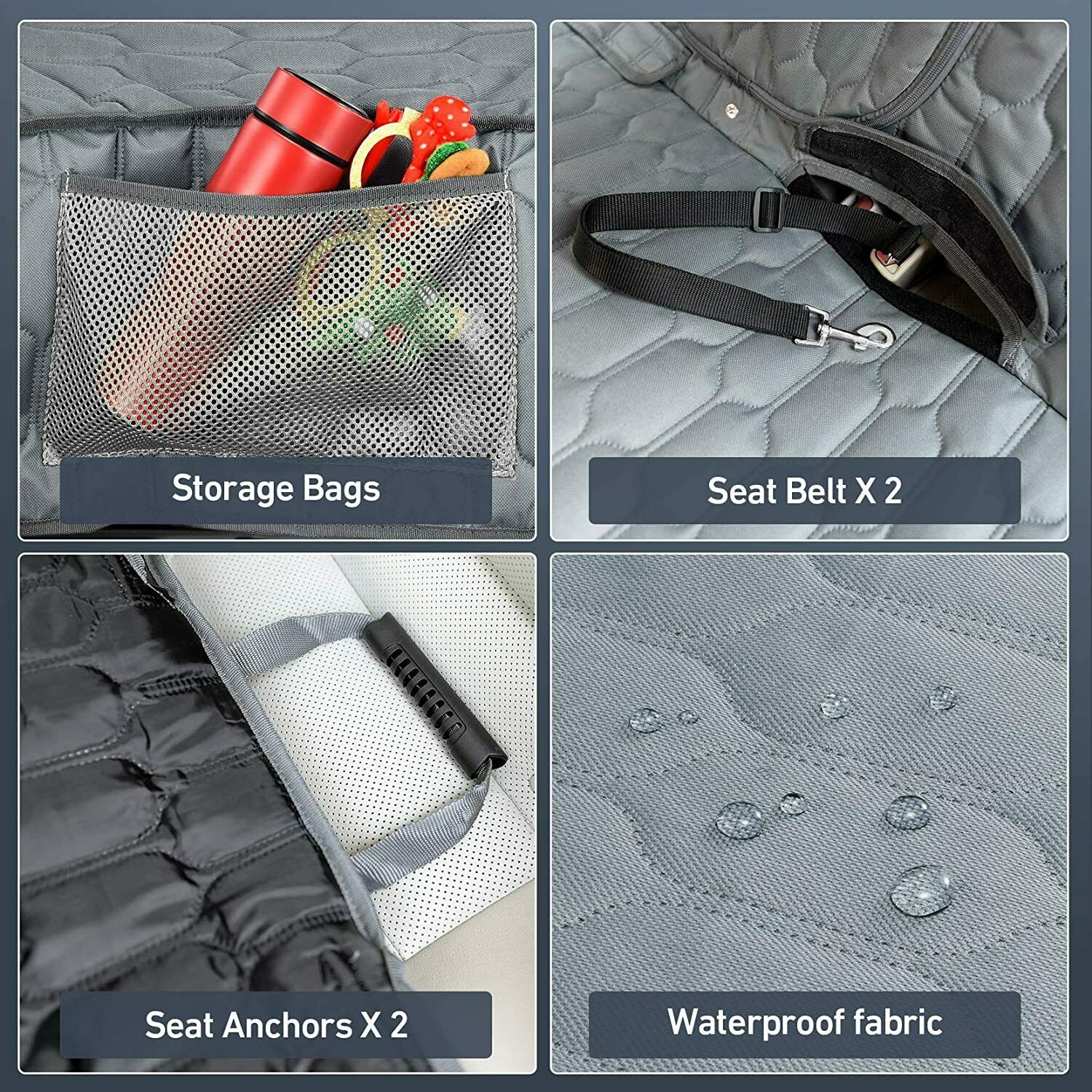 Luxury Waterproof Dog Car Bench Seat Cover