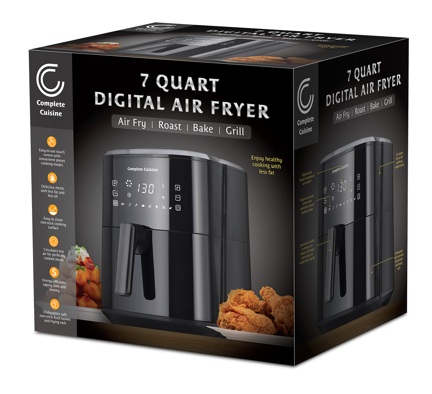 Complete Cuisine 7 Quart Digital Air Fryer