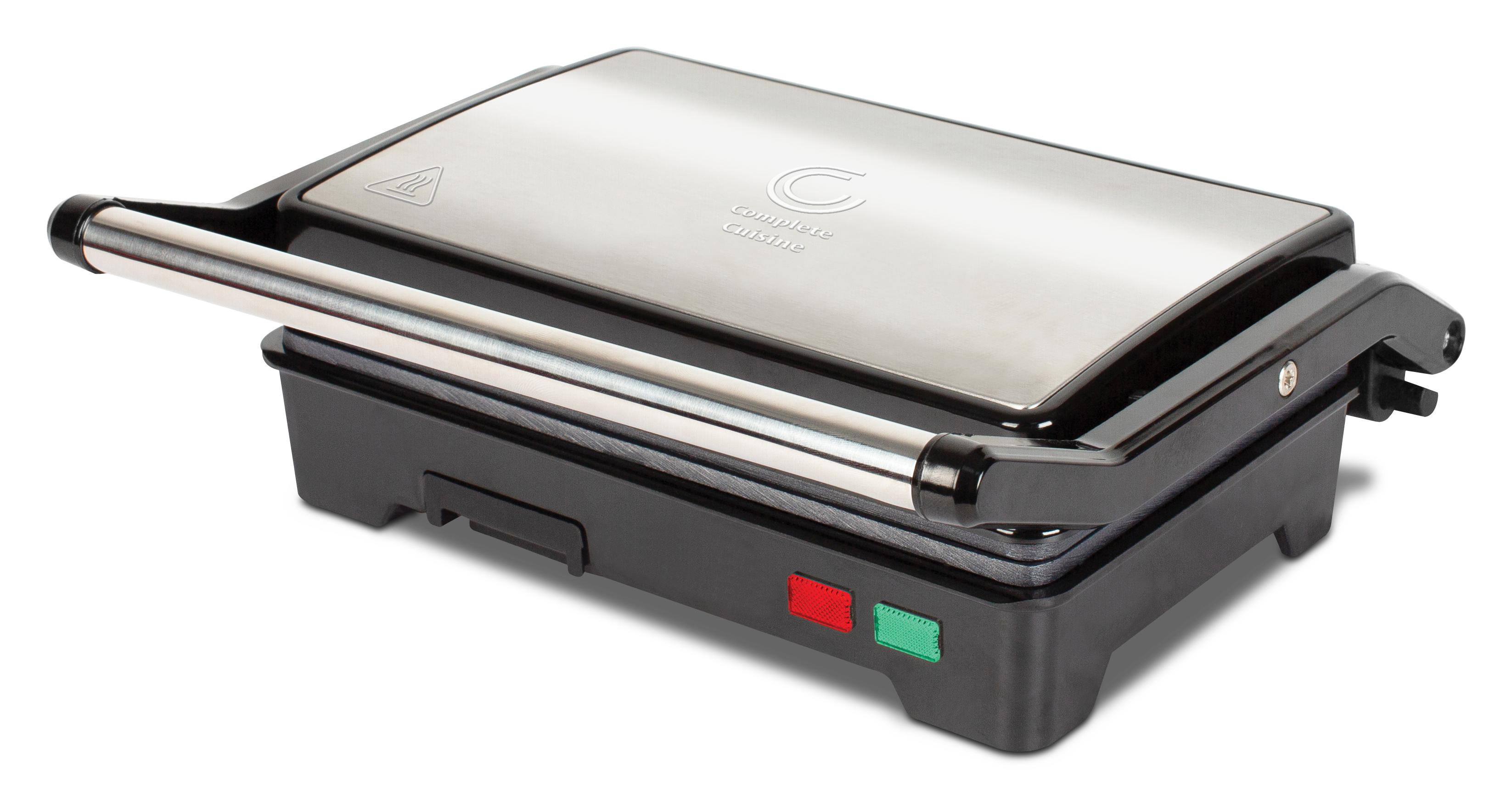 Complete Cuisine 3-in-1 Stainless Steel Ultra Grill, Opens 180 Degrees for Any Size Food