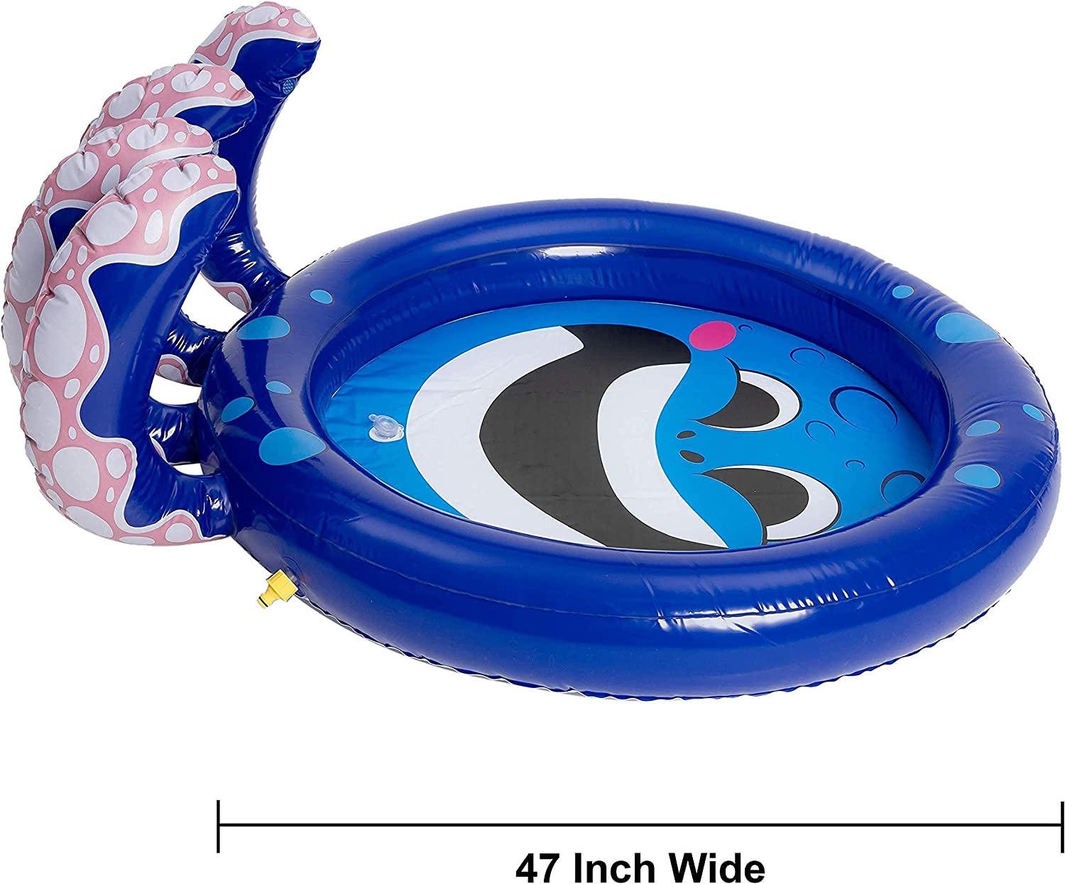 Inflatable Sprinkler Splash Mat Octopus Pool Pad, Toddlers Pool Wading Swimming Outdoor Sprinkler 47 for Kids Summer Fun