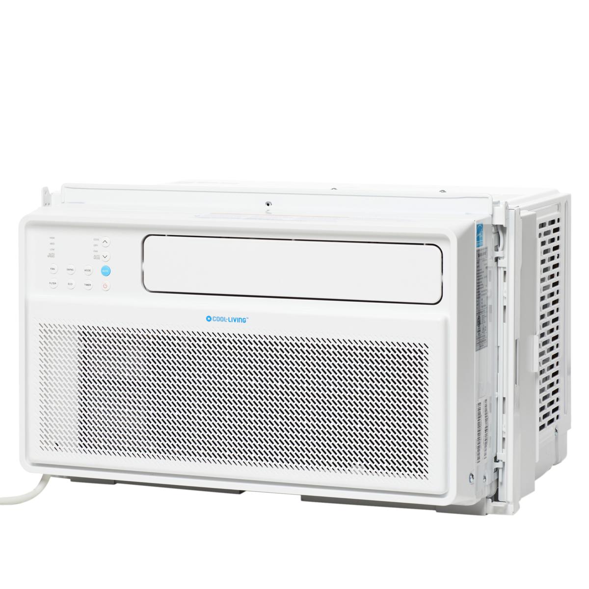Cool-Living 8,000 BTU AC Unit 42db Ultra Quiet, 35% Energy Savings Digital Display and Remote, White