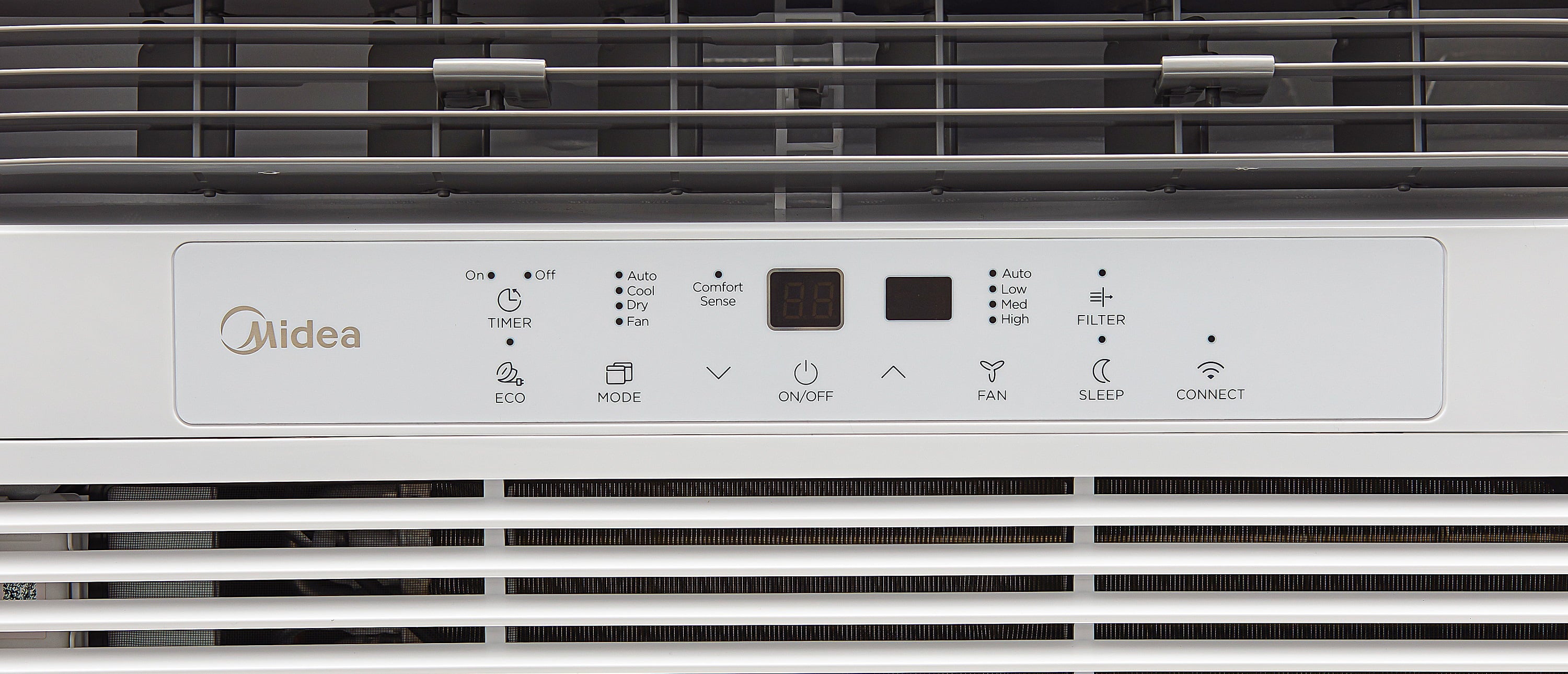 Midea 10,000 BTU 115V Smart Window AC with Comfort Sense Remote, White, MAW10S1WWT