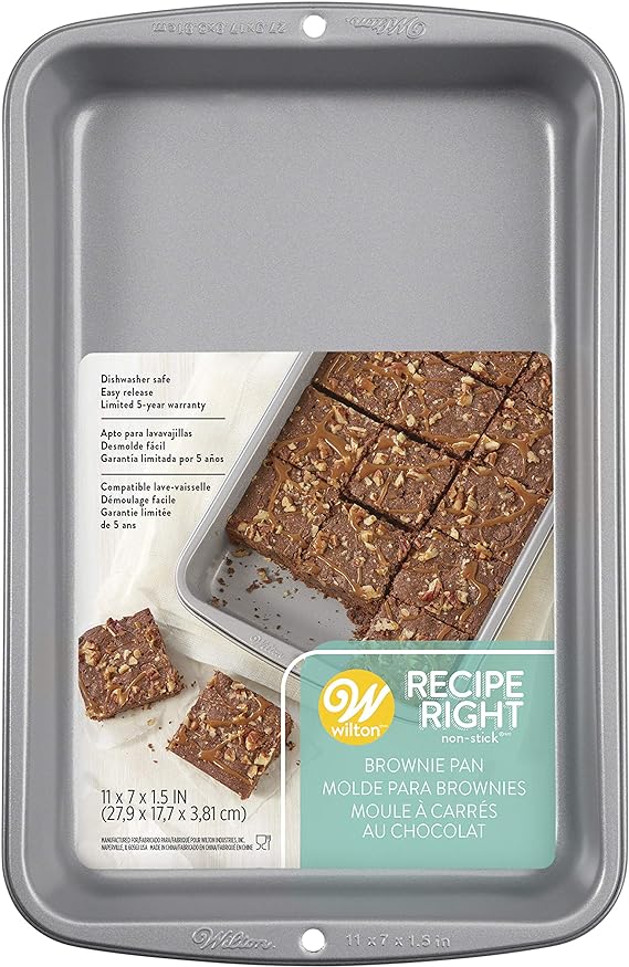 Wilton Recipe Right Non-Stick In Biscuit Brownie 11" x 7" x 1.5" (1pk)