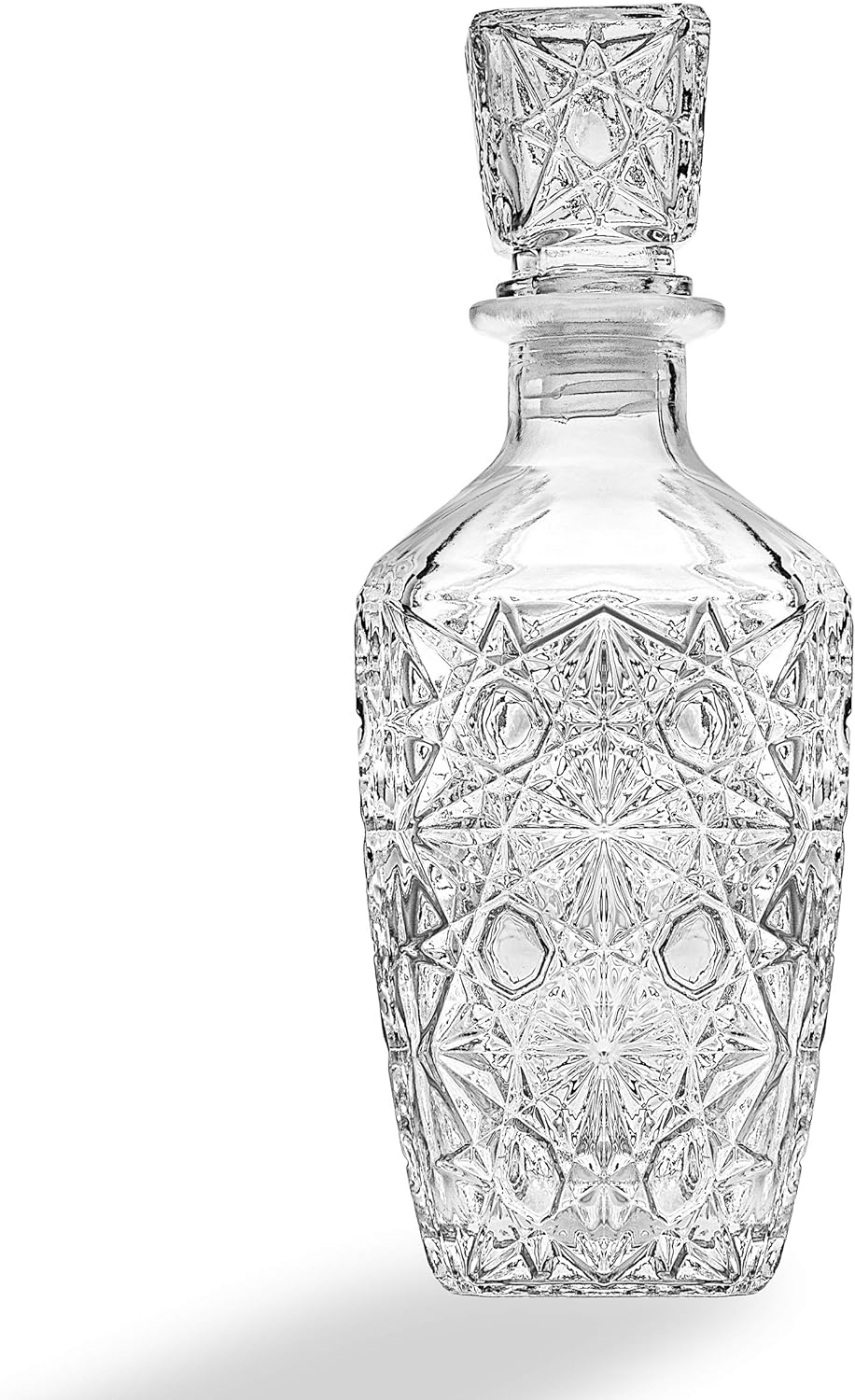 Five Piece Whiskey Decanter and Glasses Set,Clear