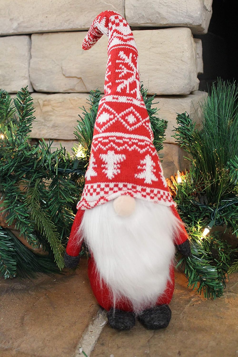 JOYIN Christmas Gnome Swedish Santa Tomte Plush Red Gnome Tabletop Ornament Christmas Decoration, 4 Pack