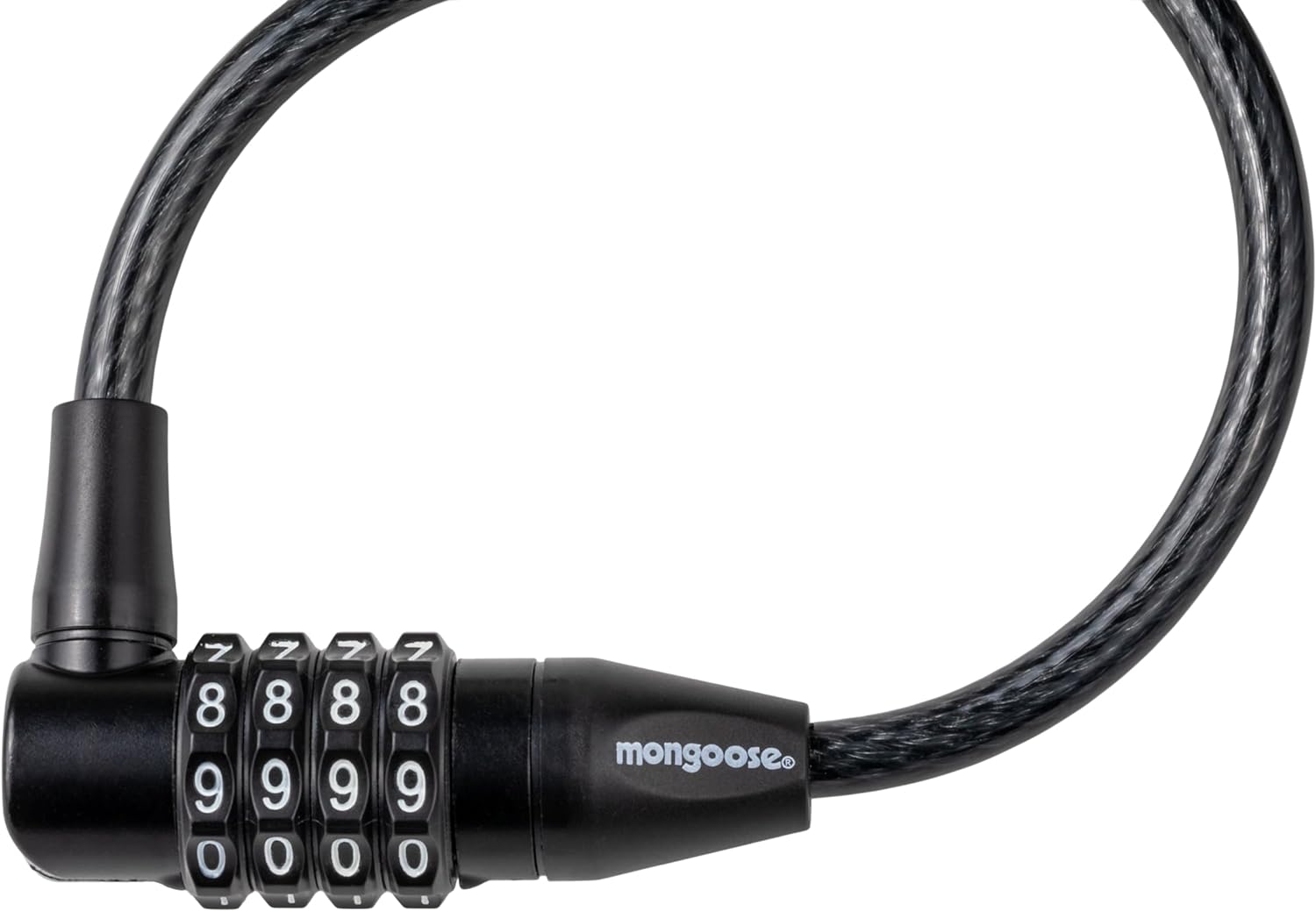 Mongoose Cable Combo Bicycle Lock (5-Feet),Black