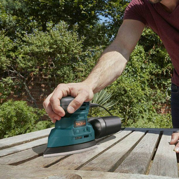 Tacklife PMS01AS Detail Mouse Sander with 12 Sandpapers
