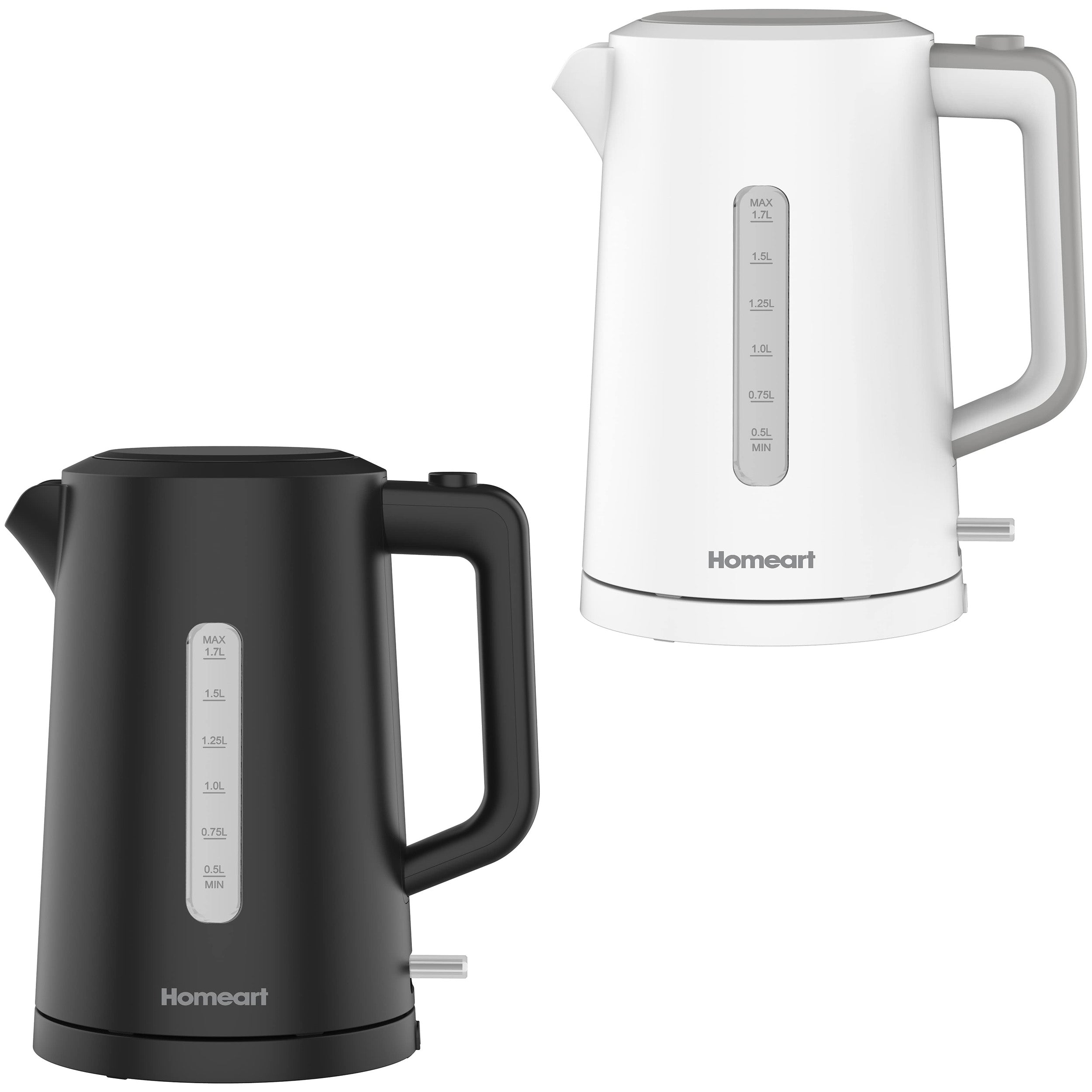 Homeart Staple Cordless Electric Kettle - Stainless Steel With Removable Filter, Fast Boiling and Auto Shut-off - 1.7L Capacity