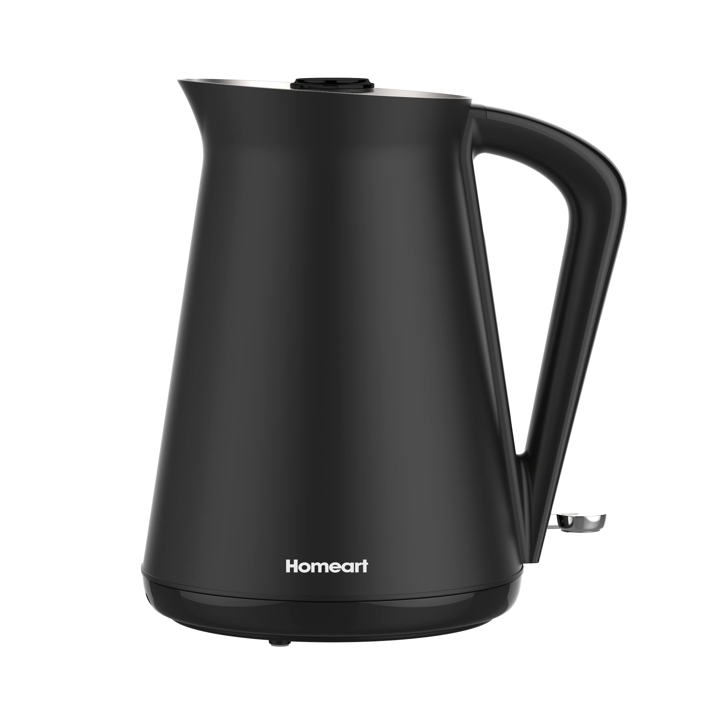 Homeart Ezra Cordless Electric Kettle - Stainless Steel With Removable Filter, Fast Boiling and Auto Shut-off - 1.7L Capacity, Black