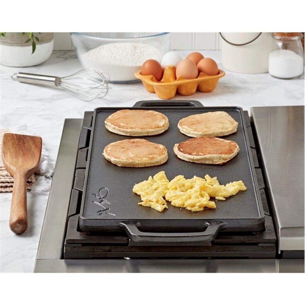 Dolly Pre-Seasoned Cast Iron Reversible Grill/Griddle, 20in x 10in