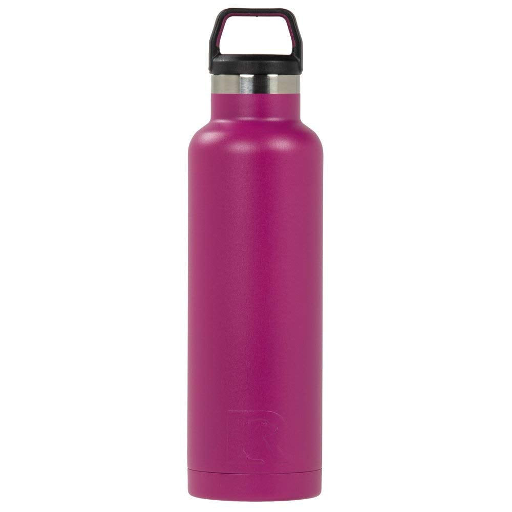 RTIC 20 oz Vacuum Insulated Water Bottle, Stainless Steel Double Wall Insulation, BPA Free Reusable, Leak-Proof Thermos Flask for Hot and Cold Drinks, Travel, Sports, Camping, Very Berry