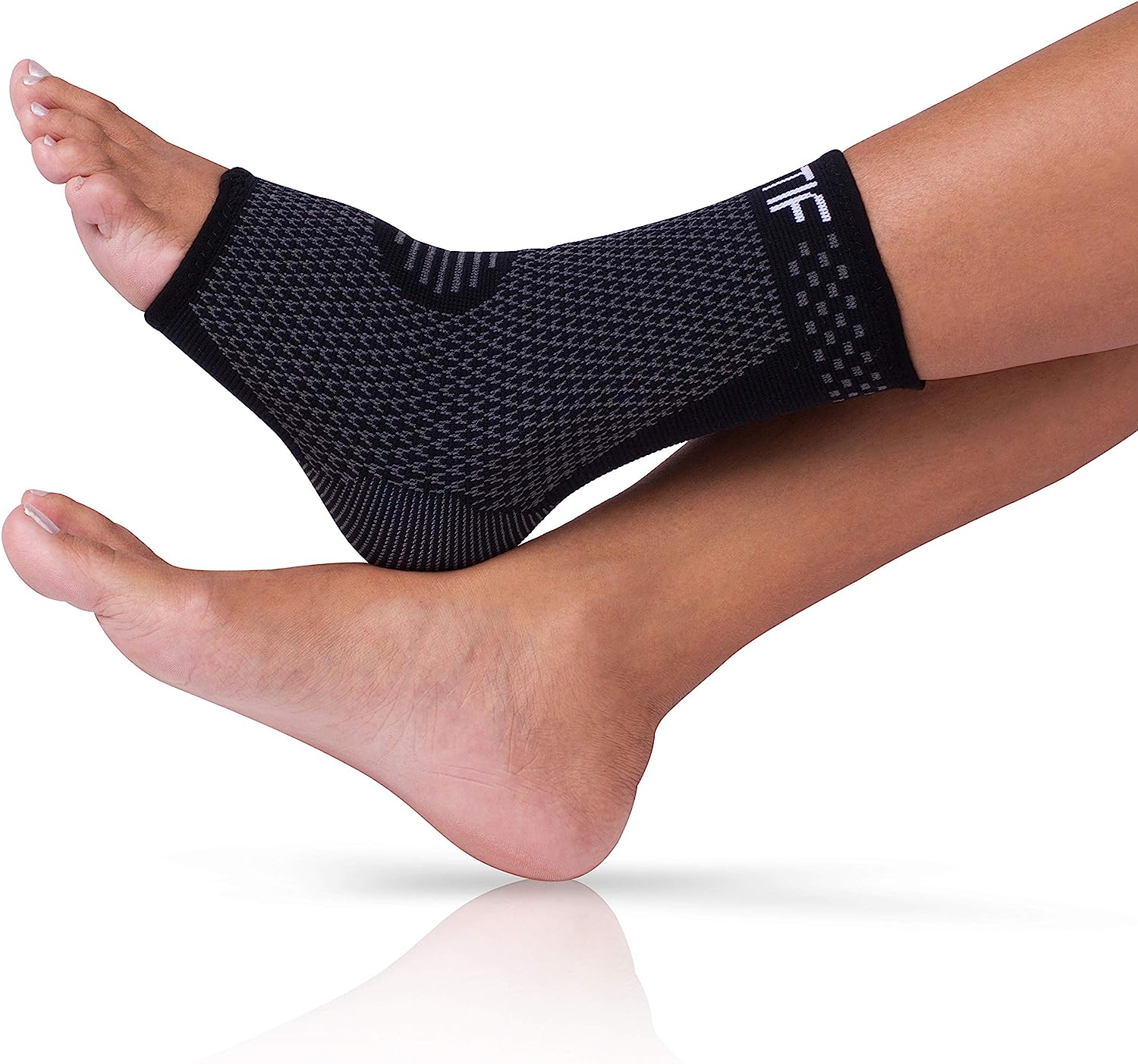 Actif Sports Ankle Compression Sleeve - Breathable Ankle Sleeve to Speed Up Recovery, Prevent Injury, Reduce Swelling, Achilles Tendon and Plantar Fasciitis Support, and More (Large US Size 10-13)