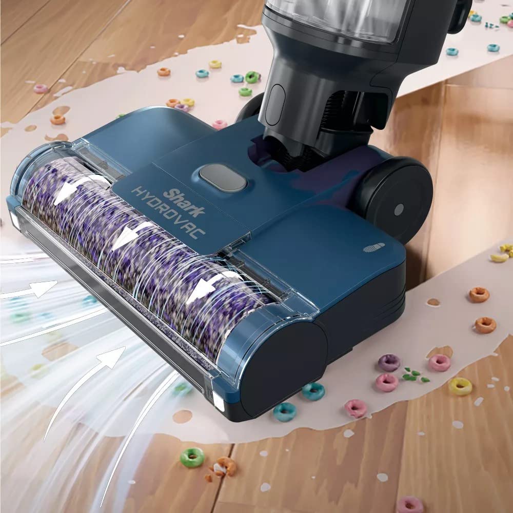 Shark WD101 HydroVac XL 3-in-1 Vacuum, Mop & Self-Cleaning System for Multi-Surface Cleaning, Perfect for Hardwood, Tile, Marble, Area Rug & More, Corded, (1 cleaning solution included), Navy (Renewed)