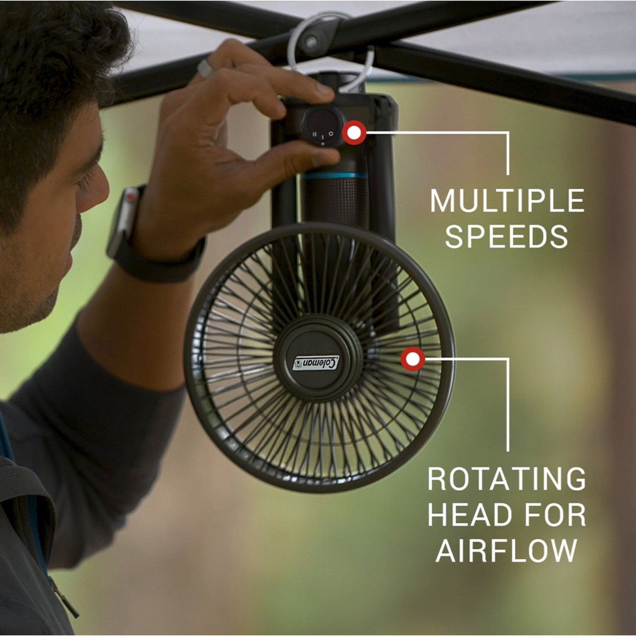 OneSource Multi-Speed Fan & Rechargeable Battery